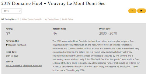 ドメーヌ・ユエ ヴーヴレイ ル・モン ドゥミ・セック