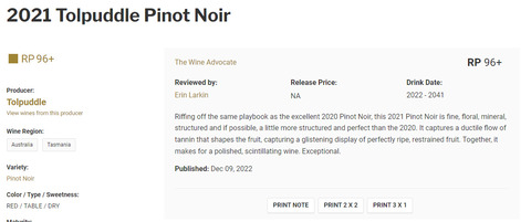 トルパドルピノノワール 2021