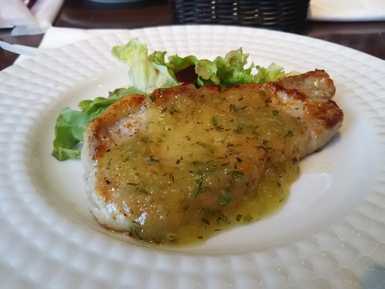 ランチは軽くイタリアン レモンソースの豚ソテー 柏 優待マイスター ランチは軽くイタリアン レモンソースの豚ソテー 柏 優待マイスター