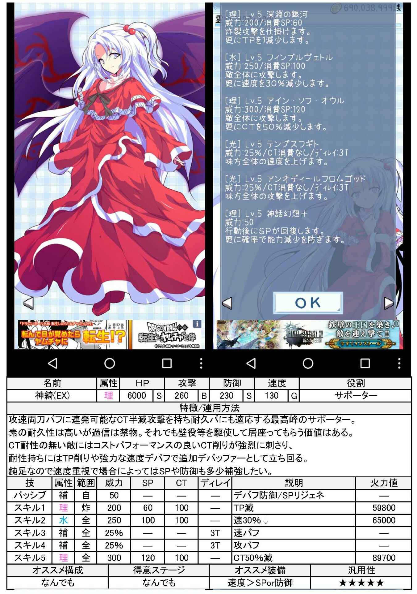 キャラ紹介 理属性 東方異想穴更新待ち