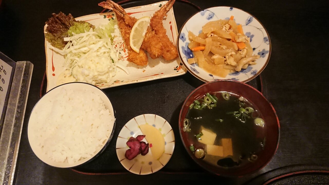 あじわい処 あかぎ 海老フライ定食 かえる通信 山口 静岡食べ歩き日誌 あじわい処 あかぎ 海老フライ定食 かえる通信 山口 静岡食べ歩き日誌