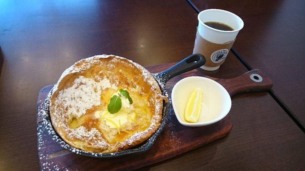 Luna Cafe ダッチベイビー レモン シュガー かえる通信 山口 静岡食べ歩き日誌