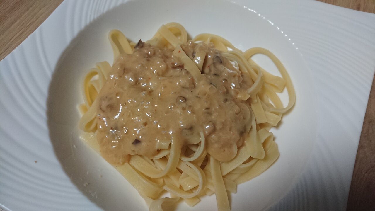 久世福商店 椎茸のクリームソースパスタ かえる通信 山口 静岡食べ歩き日誌