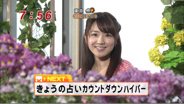 金曜めざましテレビの長野美郷さん 10年3月19日 Re
