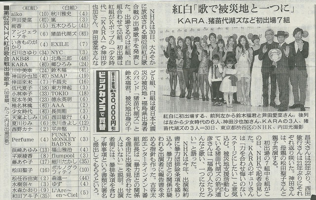 46 紅白 神田沙也加さんは 母親の松田聖子さんと親子共演 朝日新聞 2011年12月1日号 朝日新聞社 2011年12月1日 松田聖子的世界 Precious Moment 46 紅白 神田沙也加さんは 母親の松田聖子さんと親子共演 朝日新聞 2011年12月1日号 朝日新聞社 2011年12月1日 松田聖子的世界 Precious Moment