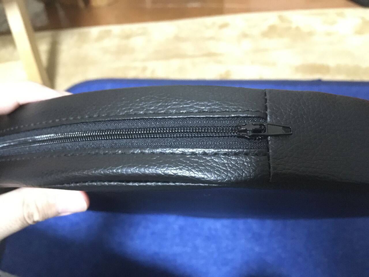 100均グッズ レザークッションをシンバルバッグにしてみる たいこもちブログ
