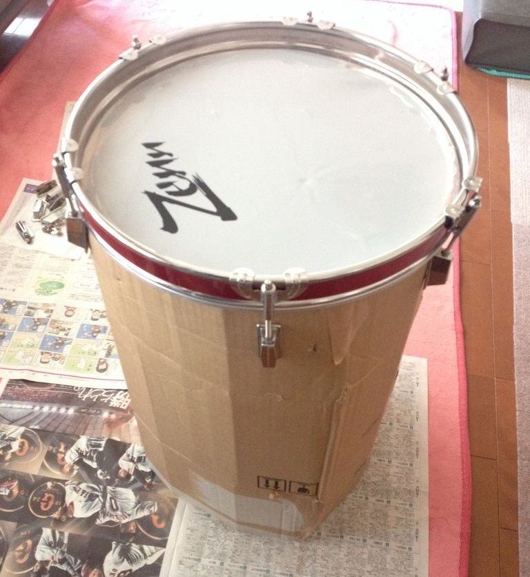 持ち運びドラム ダンボール製自作ドラム たいこもちブログ