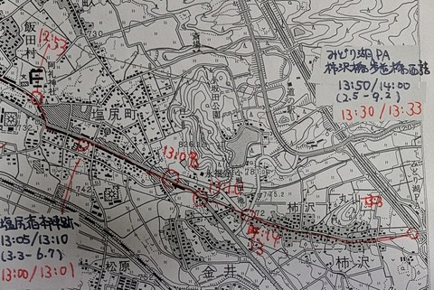 303_地図(塩尻東小学校～みどり湖PA跨道橋)