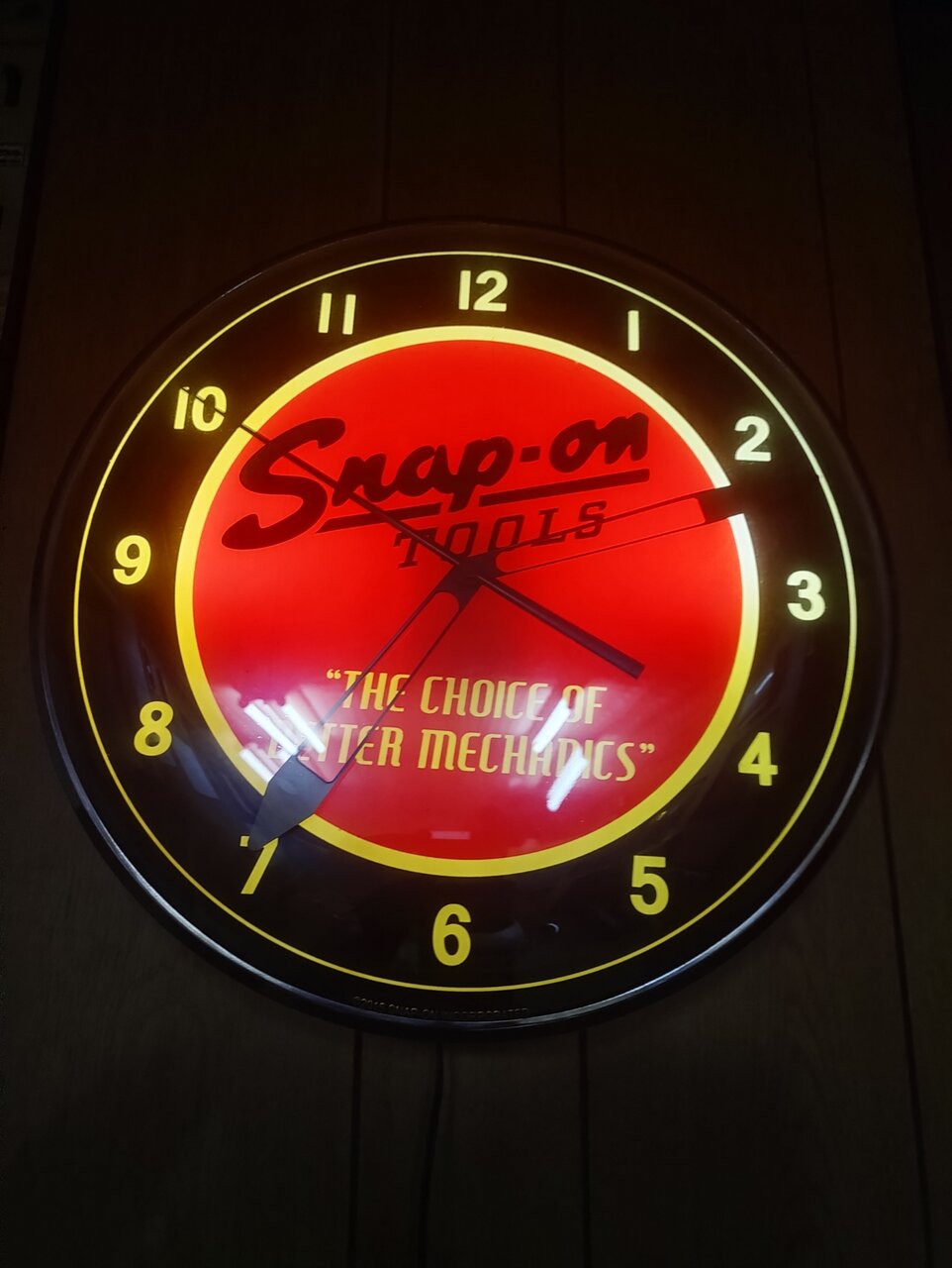 Snap-on & ルート66, 掛け時計, ネオン管付き, 難あり, 中古 Snap-on