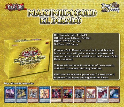 遊戯王TCGフラゲ 海外「Maximum Gold：El Dorado」全収録カードリスト