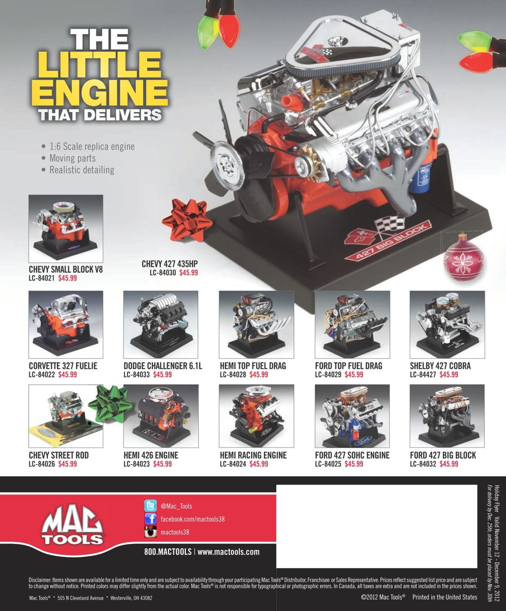 mac tools engine toy