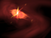 合体する微惑星