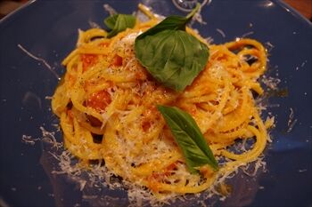 横浜みなとみらいにあるイタリアン「Trattoria Tabule」のパスタ