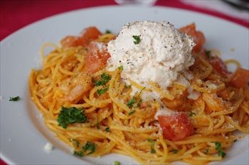 横浜みなとみらいにあるレストラン「セレブ・デ・トマト」のパスタ