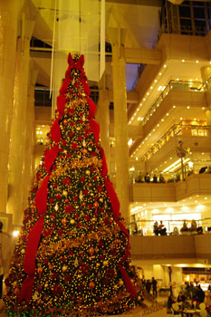 横浜ランドマークプラザのクリスマスツリー