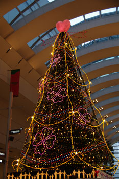 クイーンズスクエア横浜のクリスマスツリー