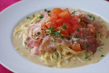 横浜みなとみらいにあるレストラン「セレブ・デ・トマト」のパスタ