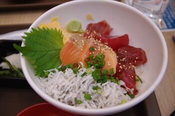 横浜桜木町にある定食屋「かねせい」のランチ