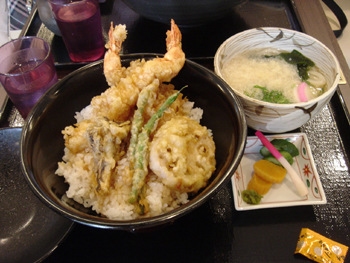 ららぽーと横浜のガーデンレストラン 佐賀昇の天丼とうどん