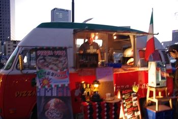 横浜みなとみらいのキャンドルカフェの屋台