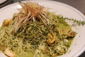 横浜赤レンガ倉庫にあるイタリアン「グリップオーガニック」のパスタ
