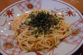 新横浜にあるたらこパスタ専門店「たらこと私」のパスタ