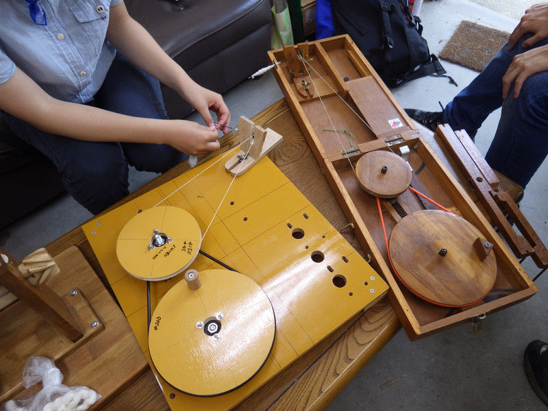 糸紡ぎ機 ボックスチャルカ インド製 ガンジーチャルカ 糸車 （大