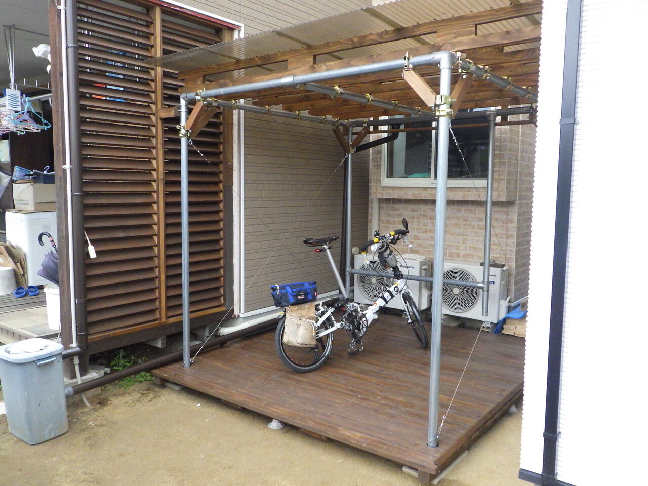 単管パイプで、『自転車置き場』を作ります。 : 60歳からの青春