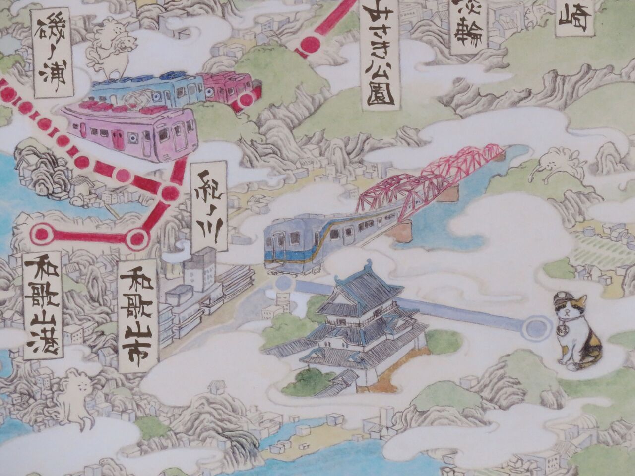 汐見橋駅の「南海沿線観光案内図」がリニューアルして復活！ 人生ゆるゆる途中下車