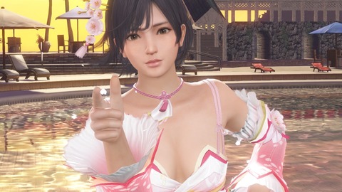 なぎさ 桃宴桜舞 DOAXVV ポーズ ふふふ (2)
