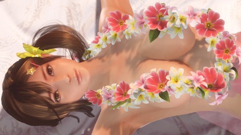 みさきおっぱい DOAXVV 花飾りヌード