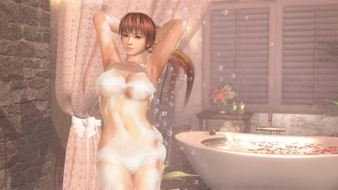 立ち 足組み ふわもこフォーム 泡水着 DOAXVV