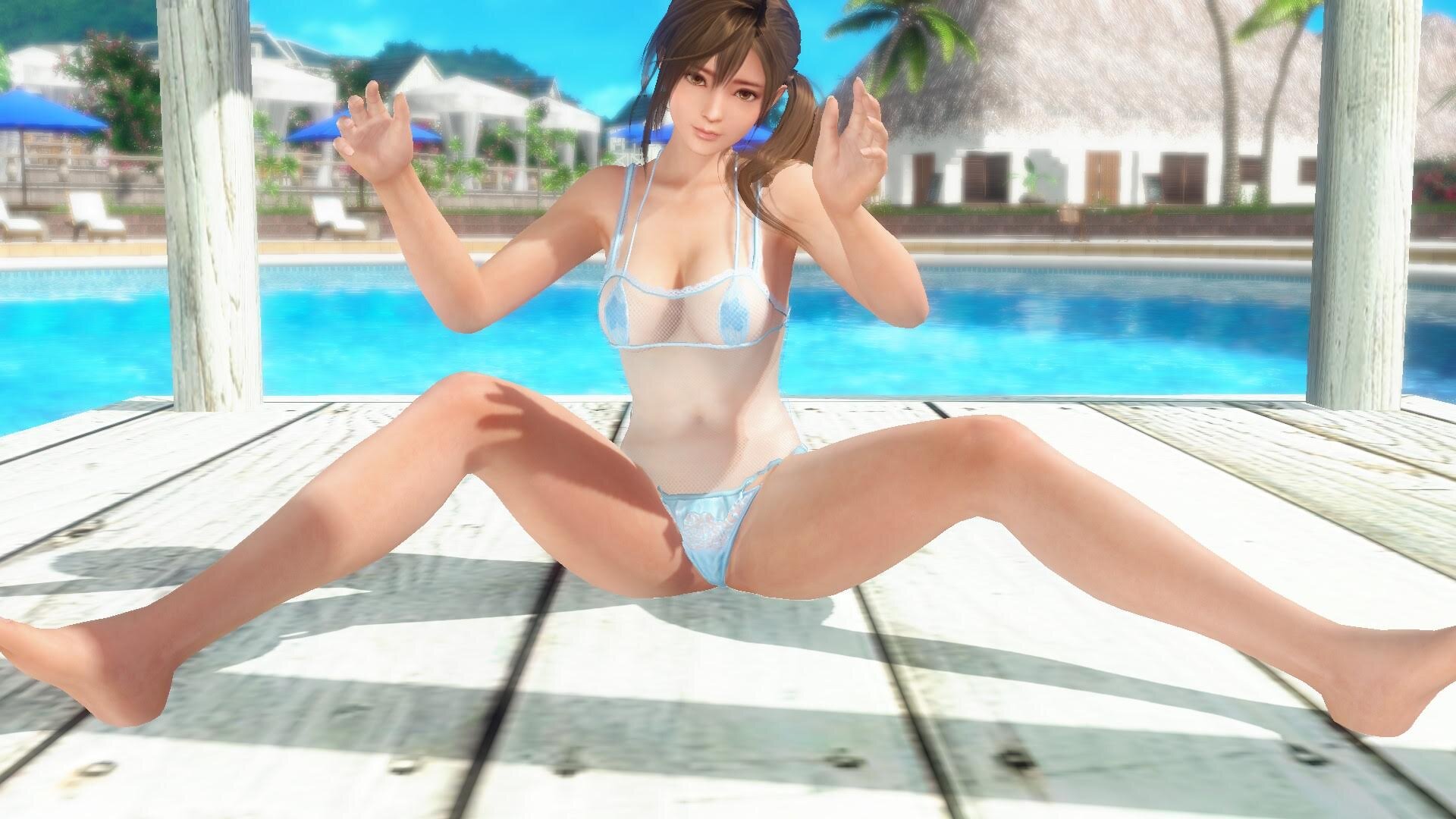 DOAXVV エロ DOAXVV みさき SSR アクアキャビアでえっちポーズ体育すわりペタン : DOAX VV エロバレー ひたすら撮影画像
