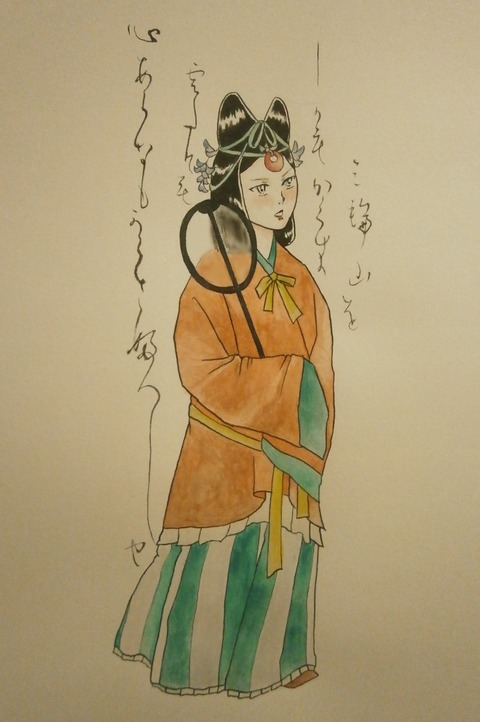 額田王色塗り完成