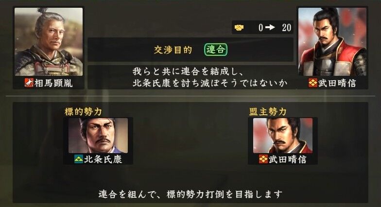 信長 創造pk 東北 相馬家 娘が豊作 連合お誘いの罠 戦国五北条