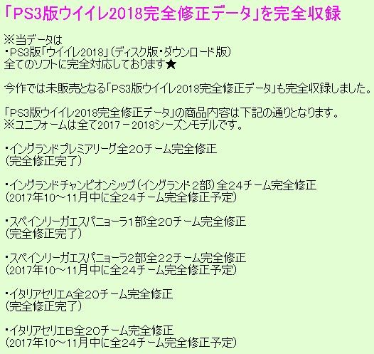 ウイイレ18 Ps3版インポートデータ 神データ 登場 超サッカーの近況 Kuma16 スクショ メモ帳 置き場