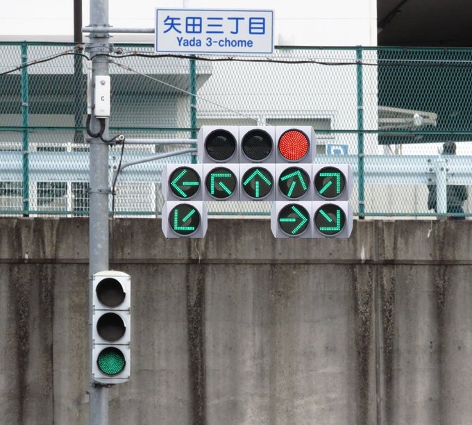 矢印何灯並び信号機 B B L T 矢印何灯並び信号機 B B L T