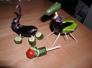 七夕 お供え物 野菜の動物 曇り空気分 七夕 お供え物 野菜の動物 曇り空気分