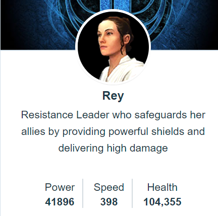 Swgoh Gg 銀河レジェンドレイ カイロのステータス Star Wars Galaxy Of Heroes スター ウォーズ 銀河の英雄 攻略 考察