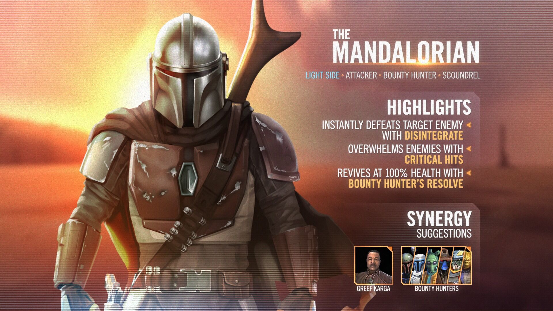 公式 開発による解説 マンダロリアン Star Wars Galaxy Of Heroes スター ウォーズ 銀河の英雄 攻略 考察