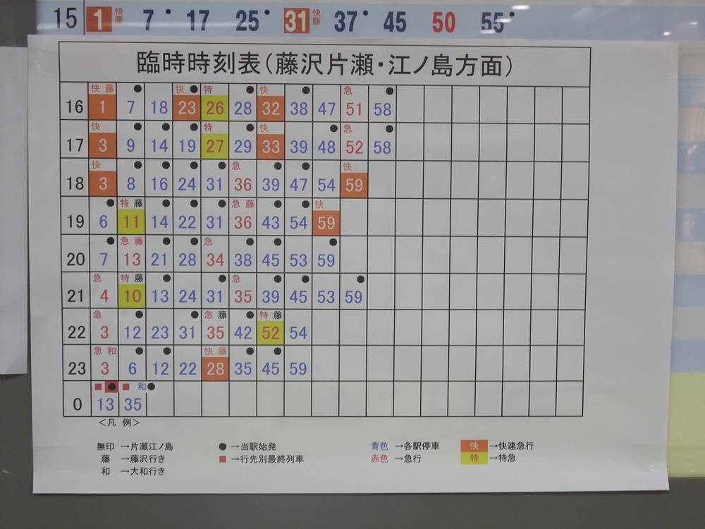 江の島花火大会に伴う臨時ダイヤ Always 永遠を駆け抜ける一瞬の僕ら