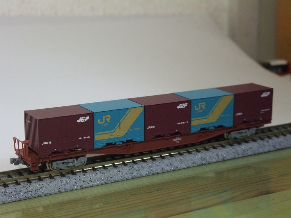 Nゲージ　コキ50000形　104形 TOMIX】TEC STATION限定 コキ104形（新塗装•Z30A•30Aコンテナ付