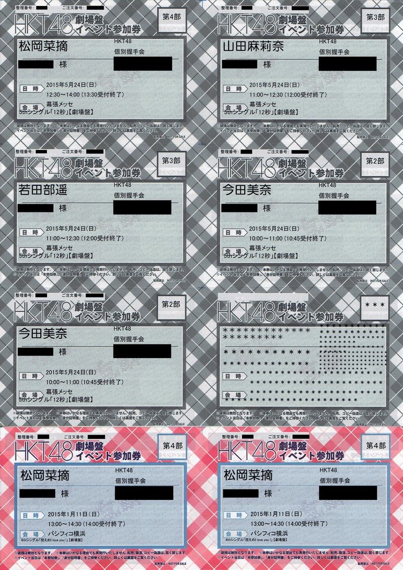 HKT48 控えめ I LOVE フォデレ YOU 握手会チケット 12枚