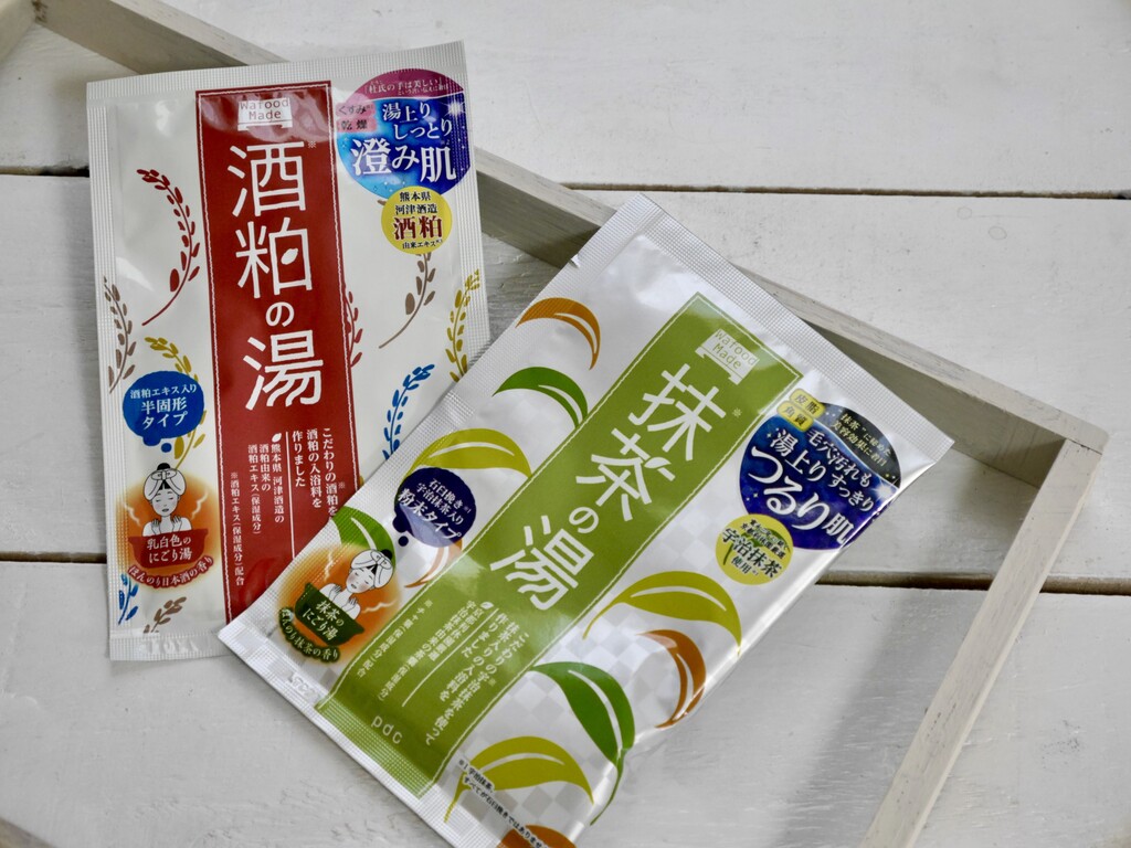 素材に拘って作られた入浴剤 酒粕の湯と抹茶の湯 クピの蒼い風
