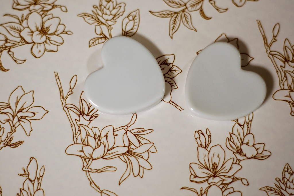 久しぶりのポーセラーツ ハートの箸置き クピの蒼い風