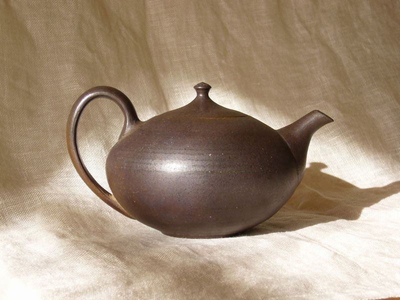 加藤財 ポット 白 丸 彫 小さめサイズ 未使用品 （急須 鎬 うつわ 作家