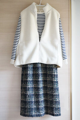 試着のみ】北欧、暮らしの道具店 あったかウールのニットベスト