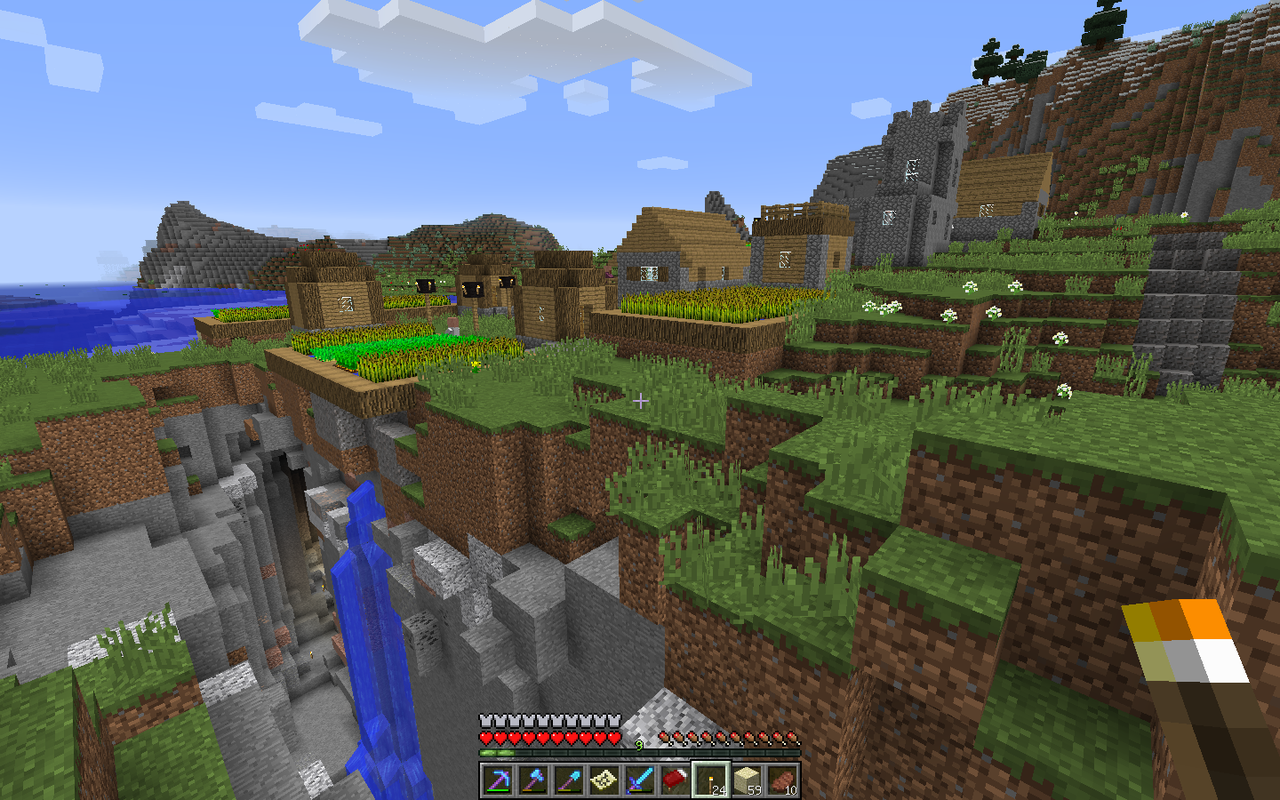 北方面に鉄道を引く １ マインクラフトのんびり村を発展