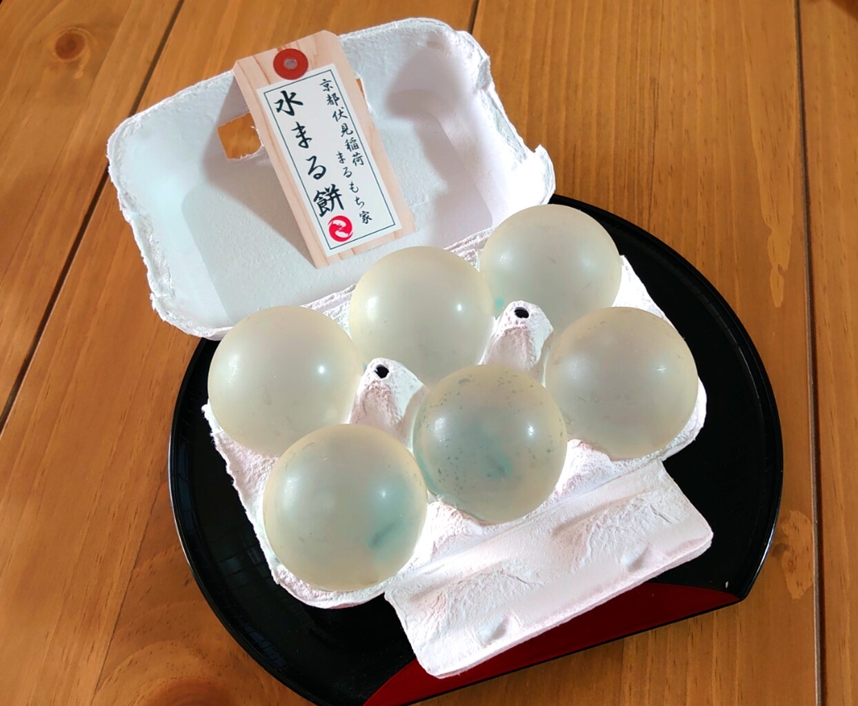 お取り寄せ(楽天) SNSで26万イイね！を記録★ 水まる餅 わらび餅 6個入り 黒蜜 きなこ きな粉 餅 ギフト 価格3,400円 (税込)