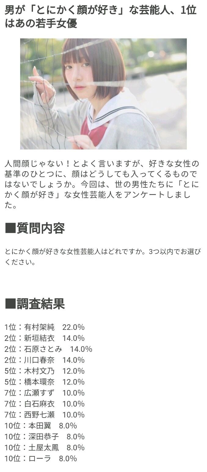 画像 男が とにかく顔が好き な女性芸能人 発表される 2ch野球まとめアンテナ 画像 男が とにかく顔が好き な女性芸能人 発表される 2ch野球まとめアンテナ